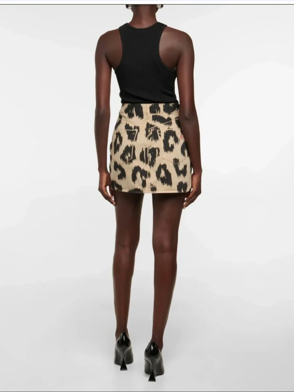 The Attico - Leopard-print denim miniskirt - Picture 2 of 9